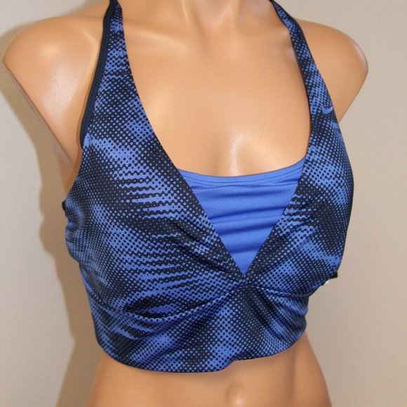 NWT Nike Swim Bikini Top bra Sport Size S blue navy - Picture 3 of 4